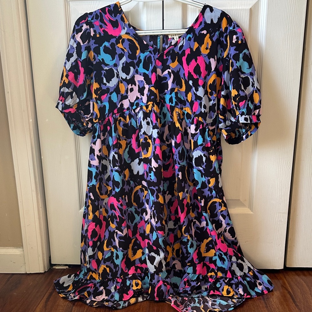 Colorful Leopard Print Dress